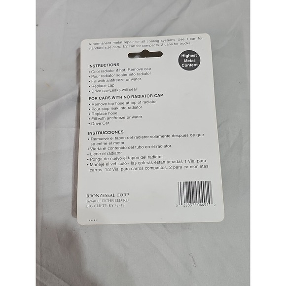 BronzSeal Fast Acting Stop Leak Alumaloy New Old Stock Bronze seal USA - Picture 5 of 6